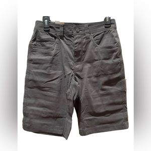 NWT prAna Zion Mens Short SZ 28” Hiking Cargo 10” Inseam Charcoal Color